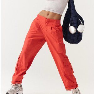 Free People Movement Mesmerize Me Solid Pants Cherry Crush NEW